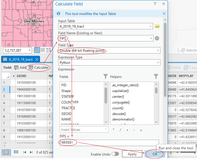 Calculate and add an attribute field