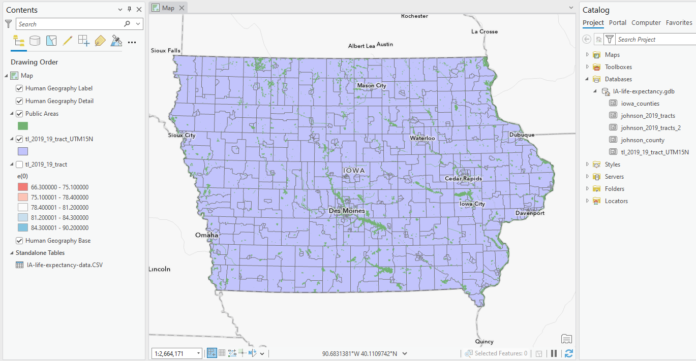 Census tracts and rec space