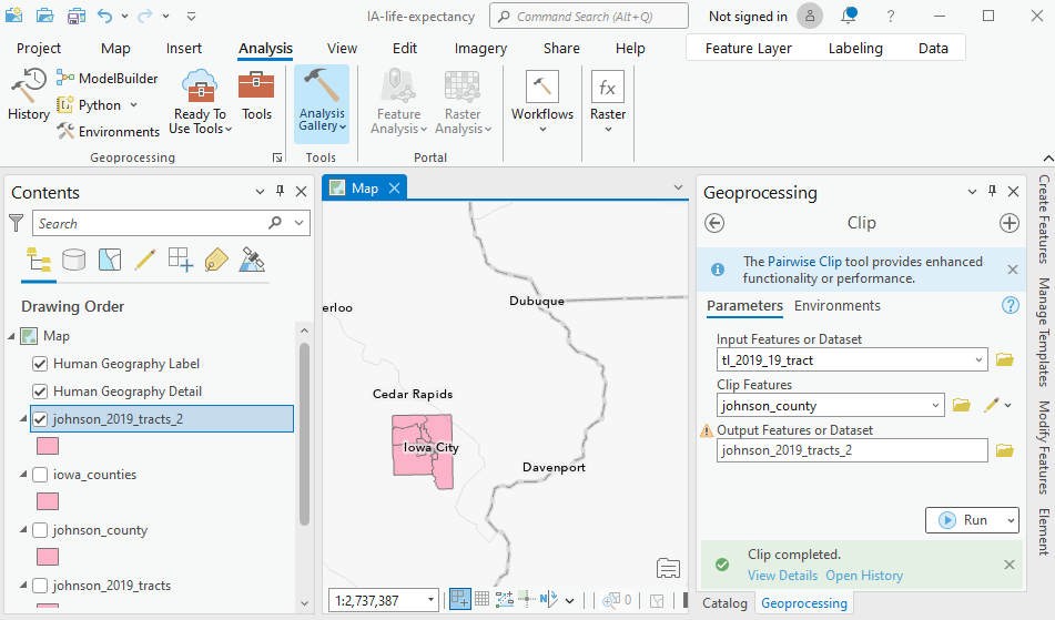 Johnson County census tracts clip