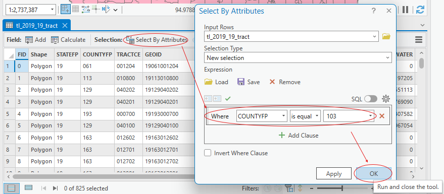 Select features expression