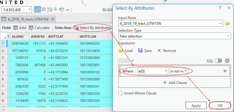 Select by attributes